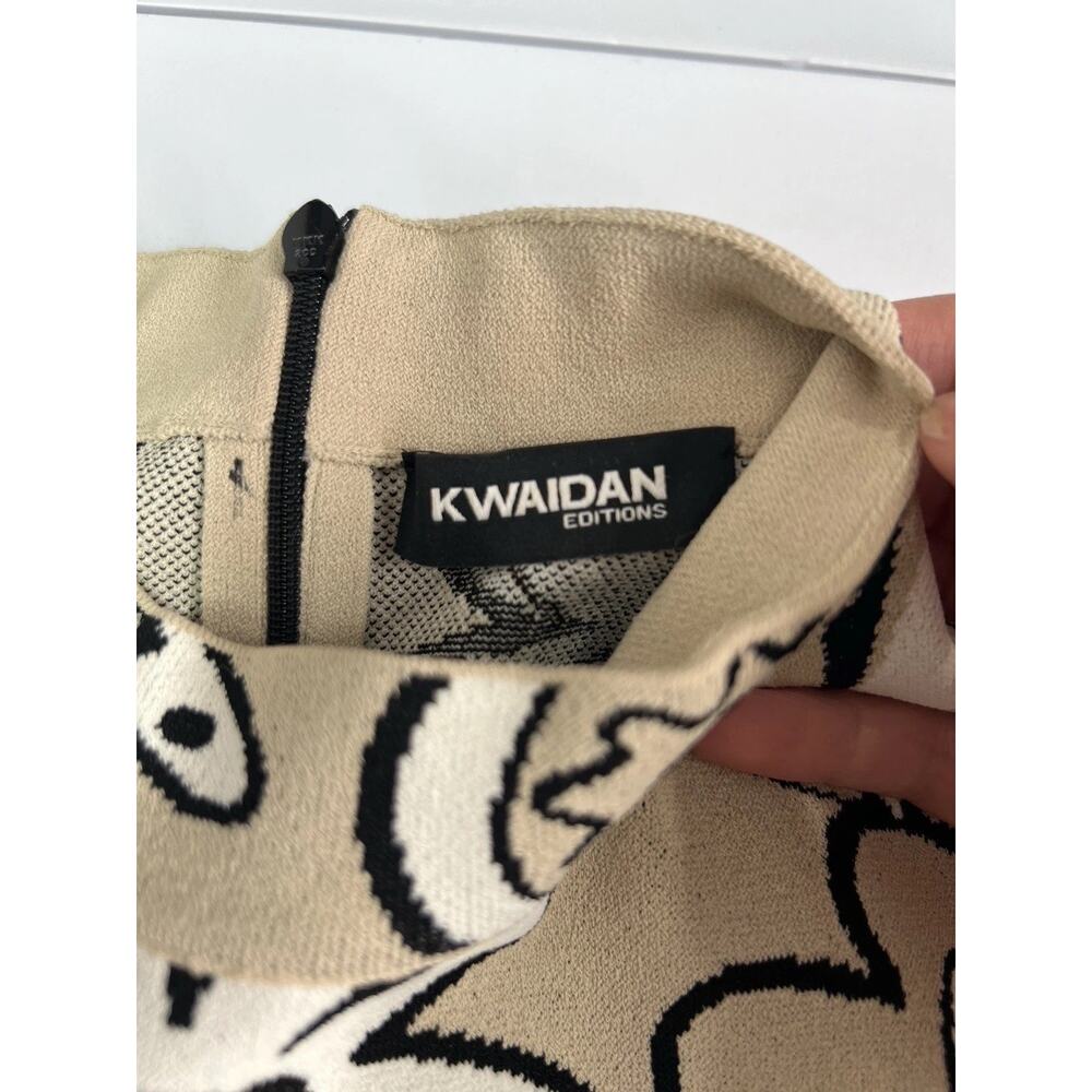 Kwaidan Editions Beige Floral Jacquard Sweater Stretch Size 40 - Picture 4 of 6